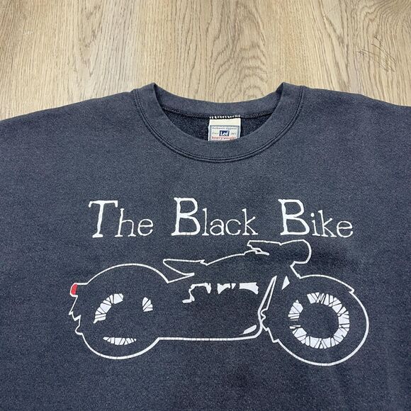 Lee Sweatshirt Mens Large The Black Bike BMW Motorcycles Cambridge Crewneck - Picture 2 of 12